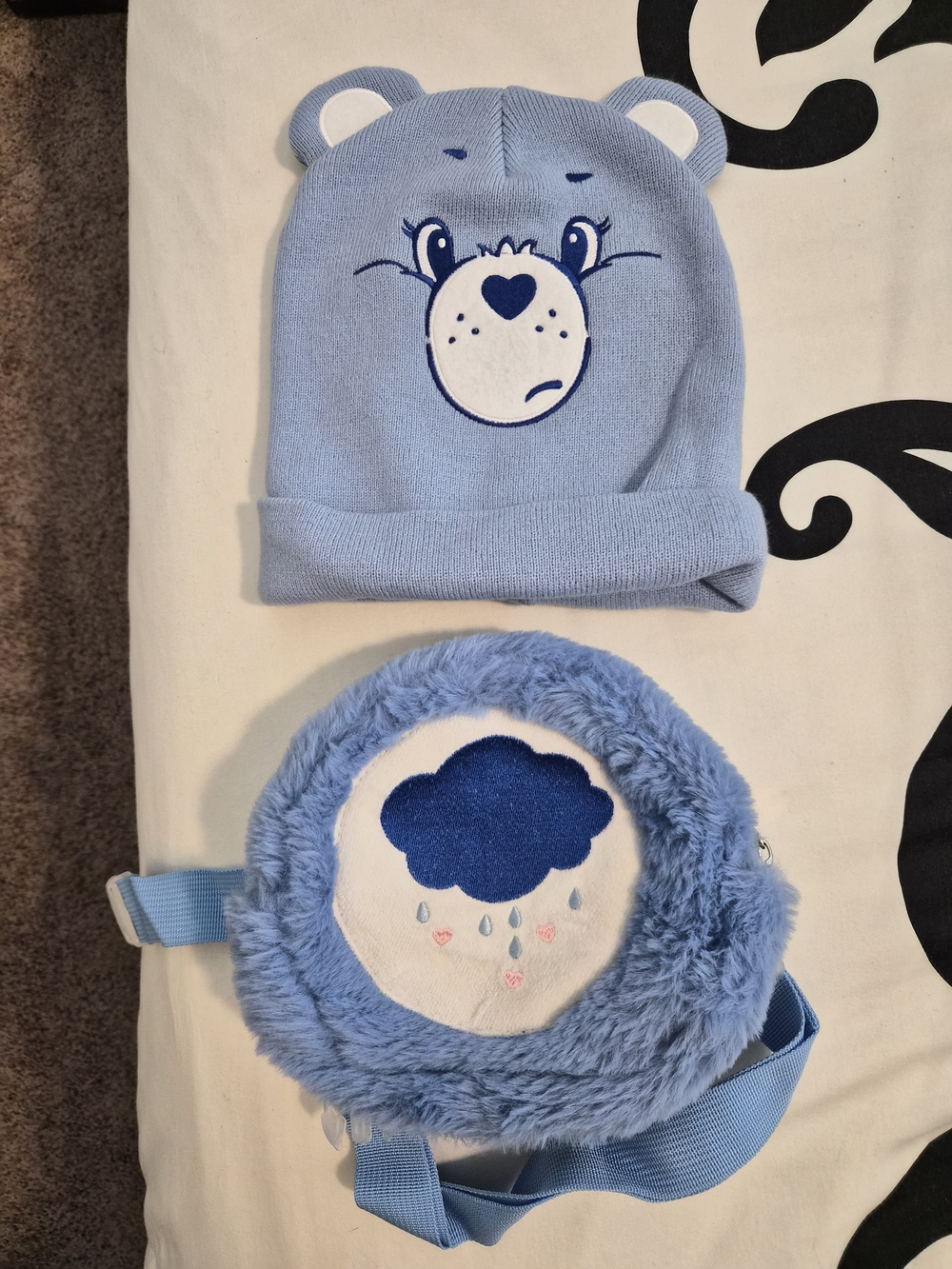 Care Bears Unisex Grumpy Bear Halloween Costume Cosplay Beanie Fanny Pack